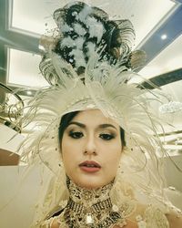 Portrait of beautiful young woman