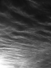 Low angle view of cloudy sky