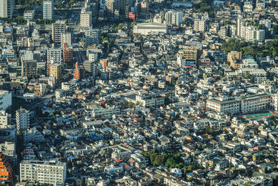 High angle view of cityscape