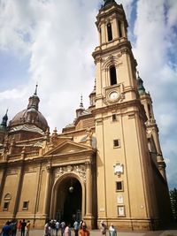 Low angle view of historic building against sky