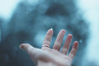 Close-up of human hand