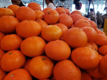 High angle view of fruits for sale at market stall