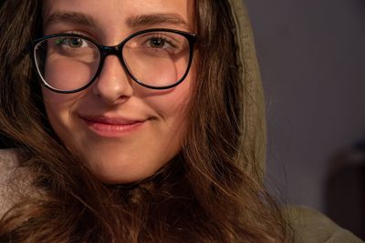 Close-up portrait of teenage girl