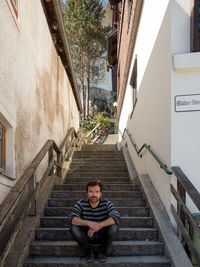 Man on stairs