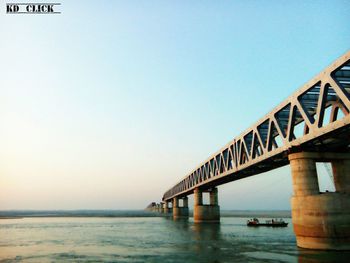 View of bridge against clear sky