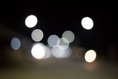 Defocused image of illuminated lights