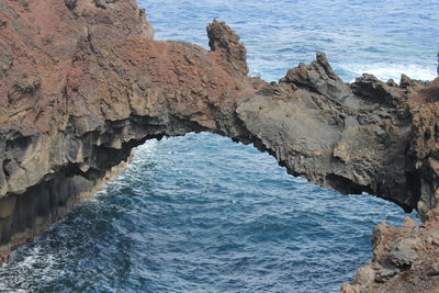 Rock formation at sea shore