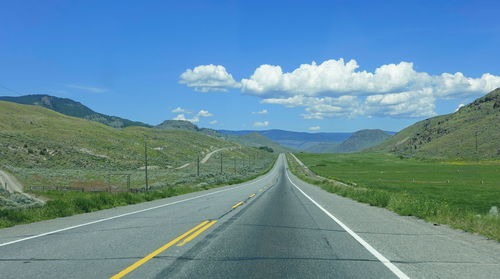 Road amidst landscape against sky