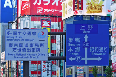 Information sign in city