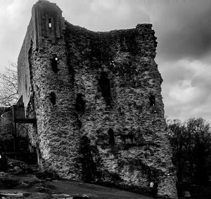 Low angle view of castle against clear sky