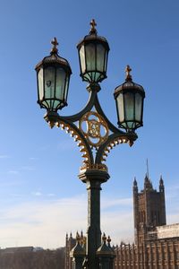 Low angle view of street light