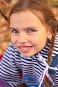 Close-up portrait of cute girl