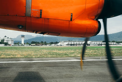 View of airport runway