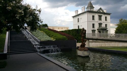 View of building against cloudy sky