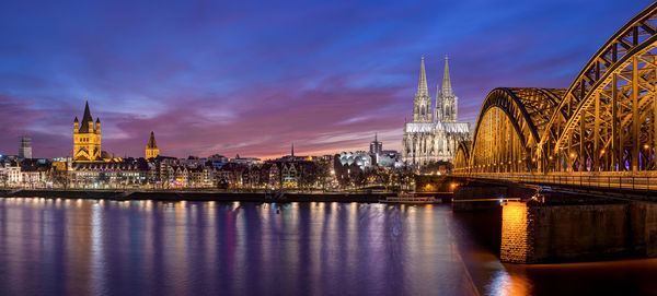 Panoramic shot of river against city