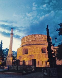 Low angle view of historical building against sky