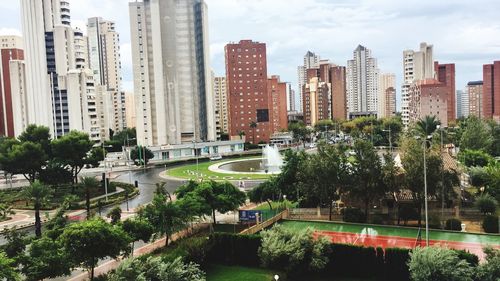 View of city buildings