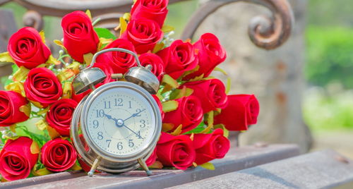 Clock on the table.