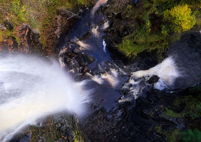 Close-up of waterfall