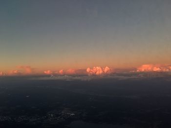 Scenic view of landscape against sky during sunset