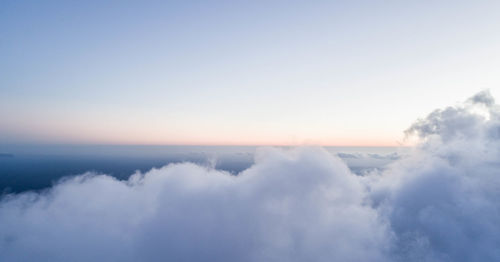 Scenic view of cloudscape against sky during sunset