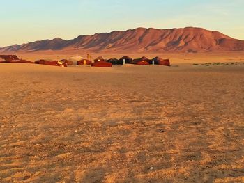 Scenic view of desert against sky