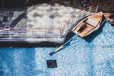 High angle view of swimming pool