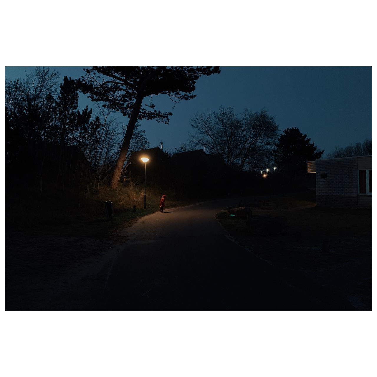 ILLUMINATED STREET AT NIGHT