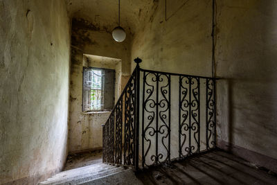 Interior of abandoned mansion