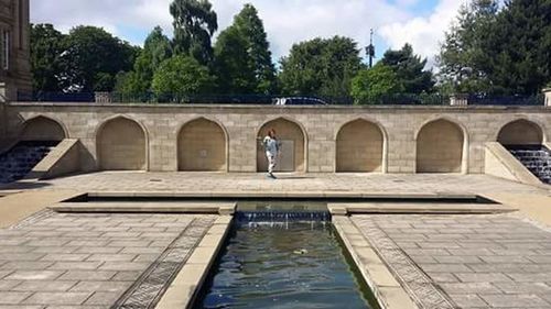 Reflection of built structures in water