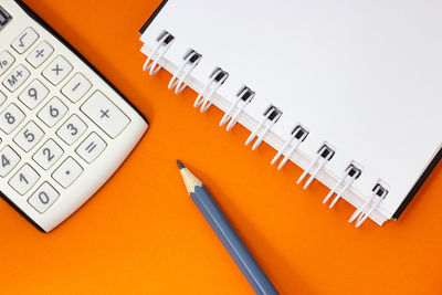 High angle view of computer keyboard on table