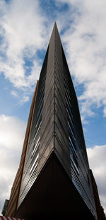 Low angle view of modern building against sky