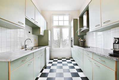 Interior of domestic kitchen