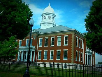 Low angle view of building against sky