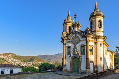 View of a building against blue sky