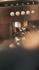 Close-up of coffee served on table