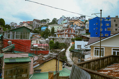 Buildings in city against sky