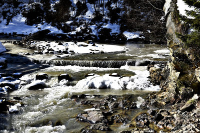 Scenic view of river during winter