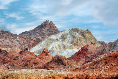 Rock formations against sky