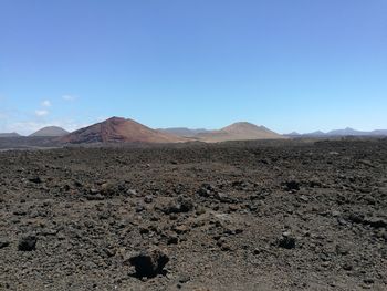 Scenic view of landscape against clear sky