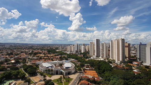 High angle view of city