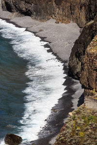 Rock formation on beach