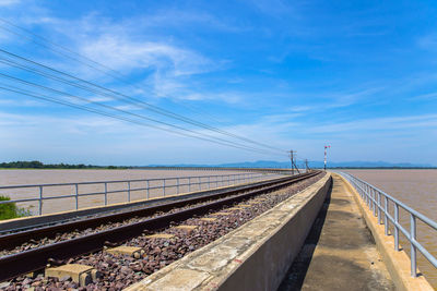 Railroad tracks against sky