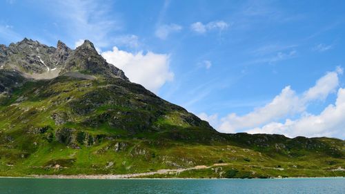 Scenic view of mountain against sky