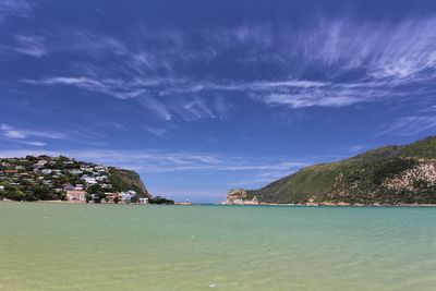 Seascape in knysna with  lagoon going into the sea