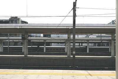 View of railroad station platform