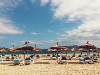 Panoramic view of beach against sky