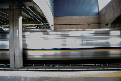 Train at railroad station