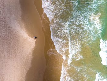 High angle view of beach