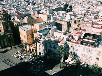 High angle view of cityscape